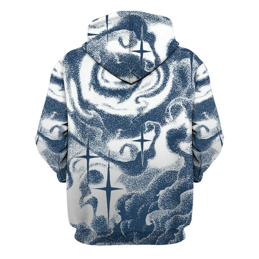 Hoodie To Match Retro French Blue 2025 12s - Angel Hustle Money All Over Print