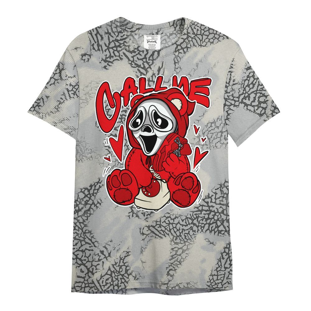 Shirt To Match Cement Grey 3s - Call Me Bear Abstract Halftone All Over Print