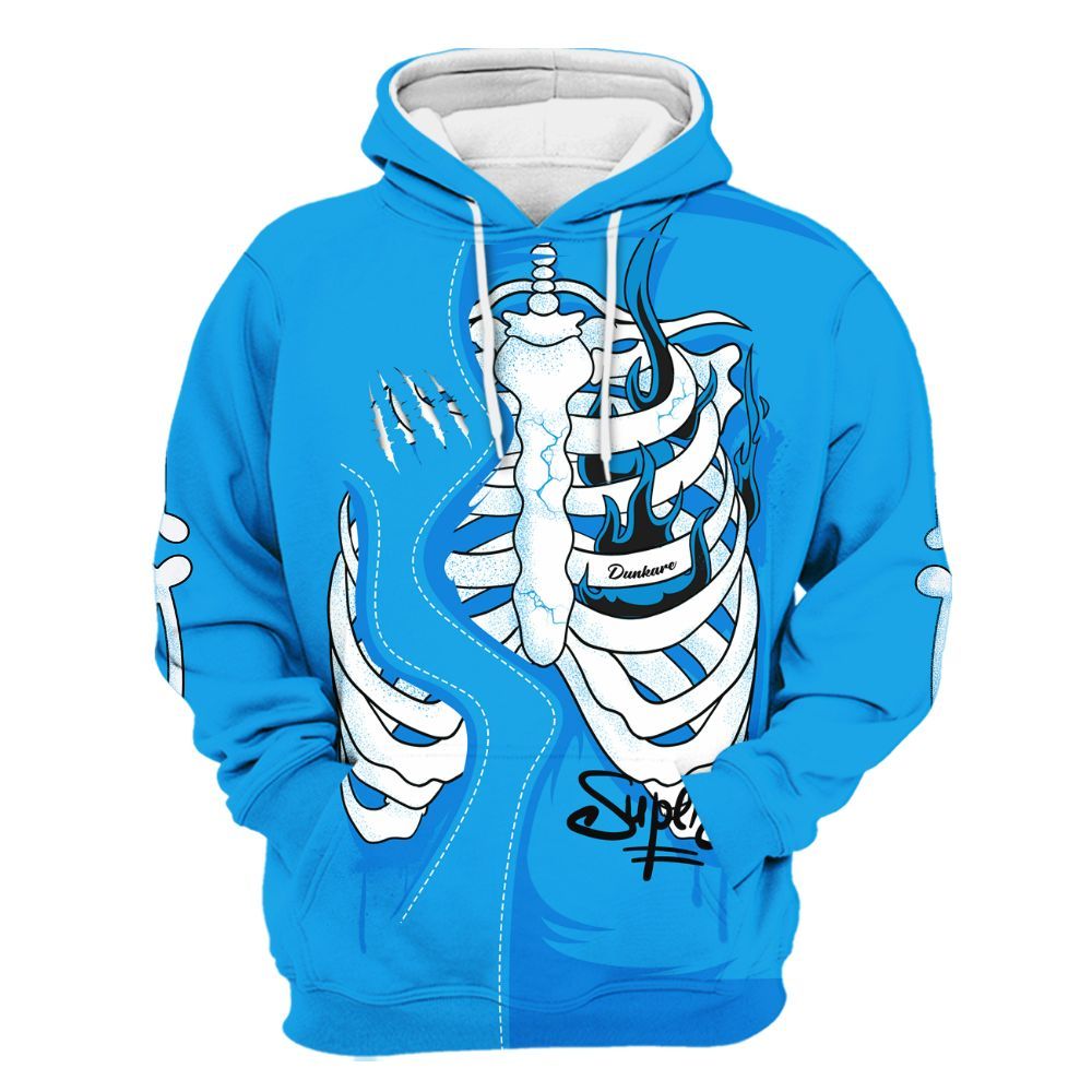 Hoodie To Match Black University Blue 2022 13s - It's The Kick For Me All Over Print