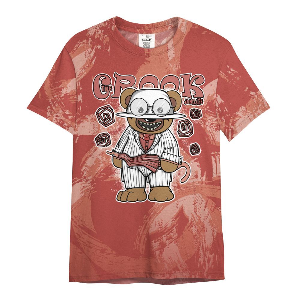 Shirt To Match Dune Red 13s - Swindler Bear Circle Slpash All Over Print