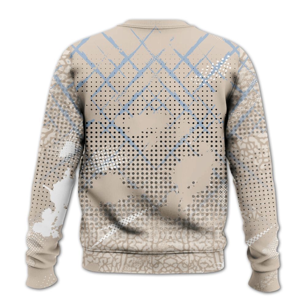 Sweatshirt To Match Desert Sand 3s - Halftone Stand Business Dripping All Over Print