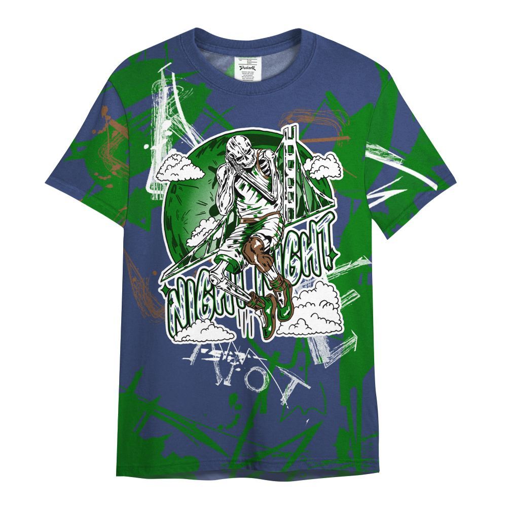 Shirt To Match Midnight Navy 13s - Seeya Skeleton Messyz All Over Print