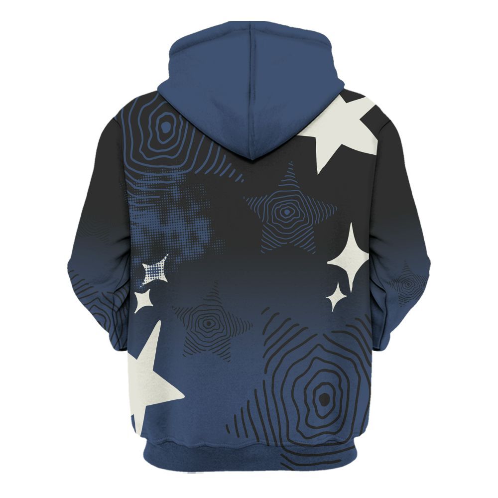 Hoodie To Match Diffused Blue 3s - Sneakerz Girlz Unique Starz All Over Print