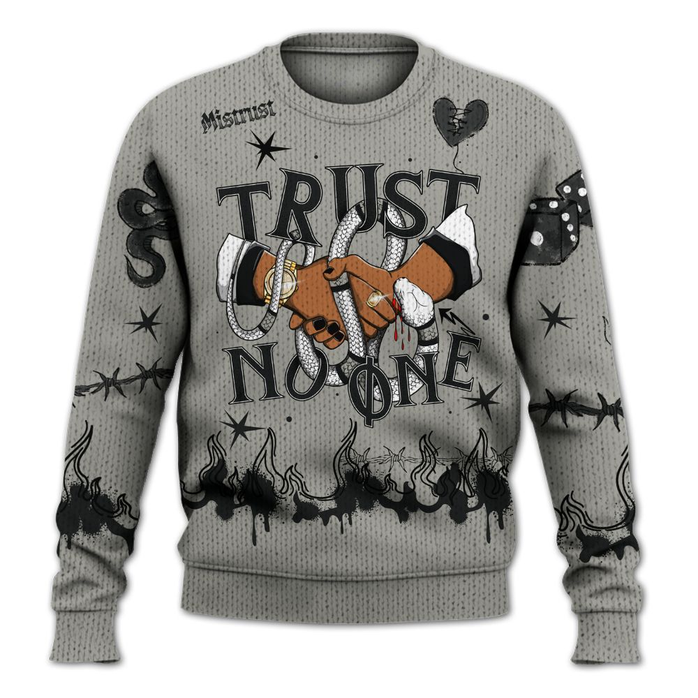 Knitted Sweater To Match High Satin Shadow 1s - Trust No One Snake-Bite Doodle Crayon