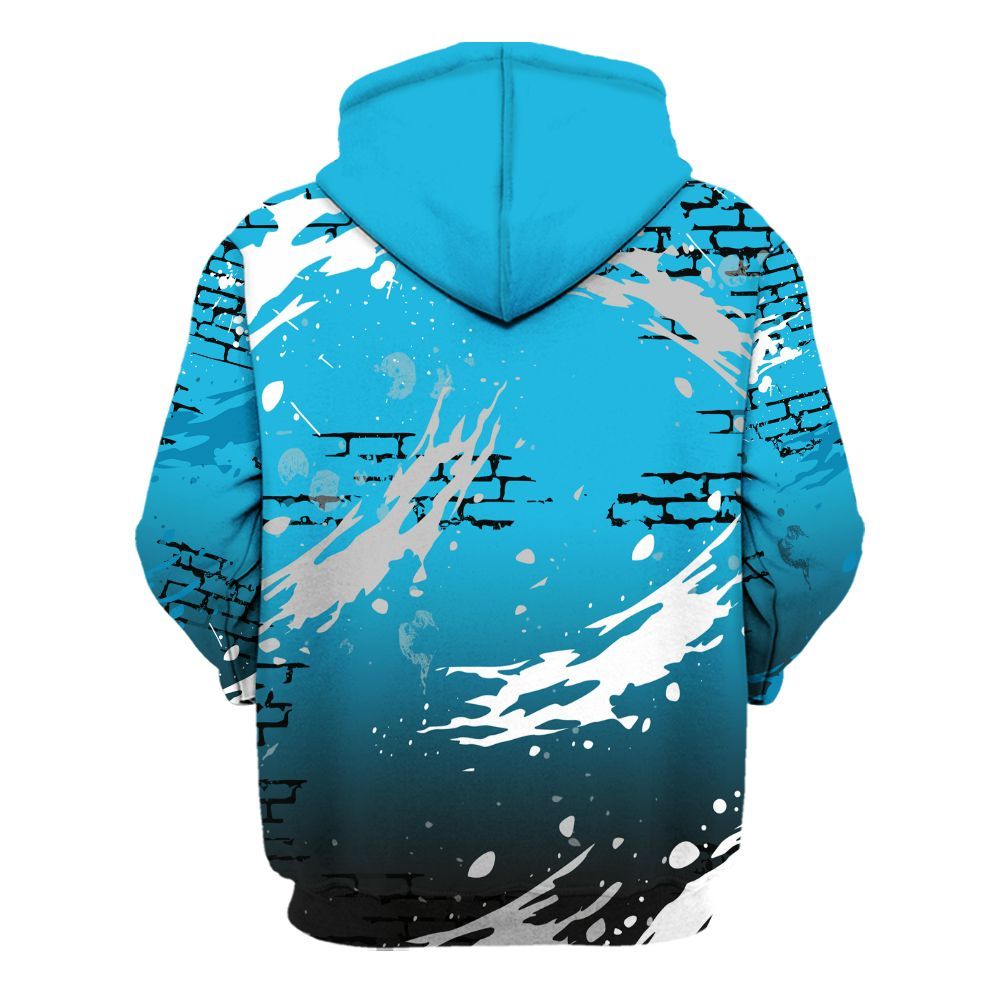 Hoodie To Match Black University Blue 2026 14s - Values Of Loyalty Drip All Over Print