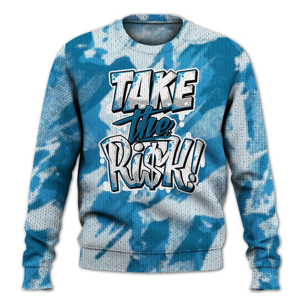 Knitted Sweater To Match Powder Blue 9s - Take Risks Abstract