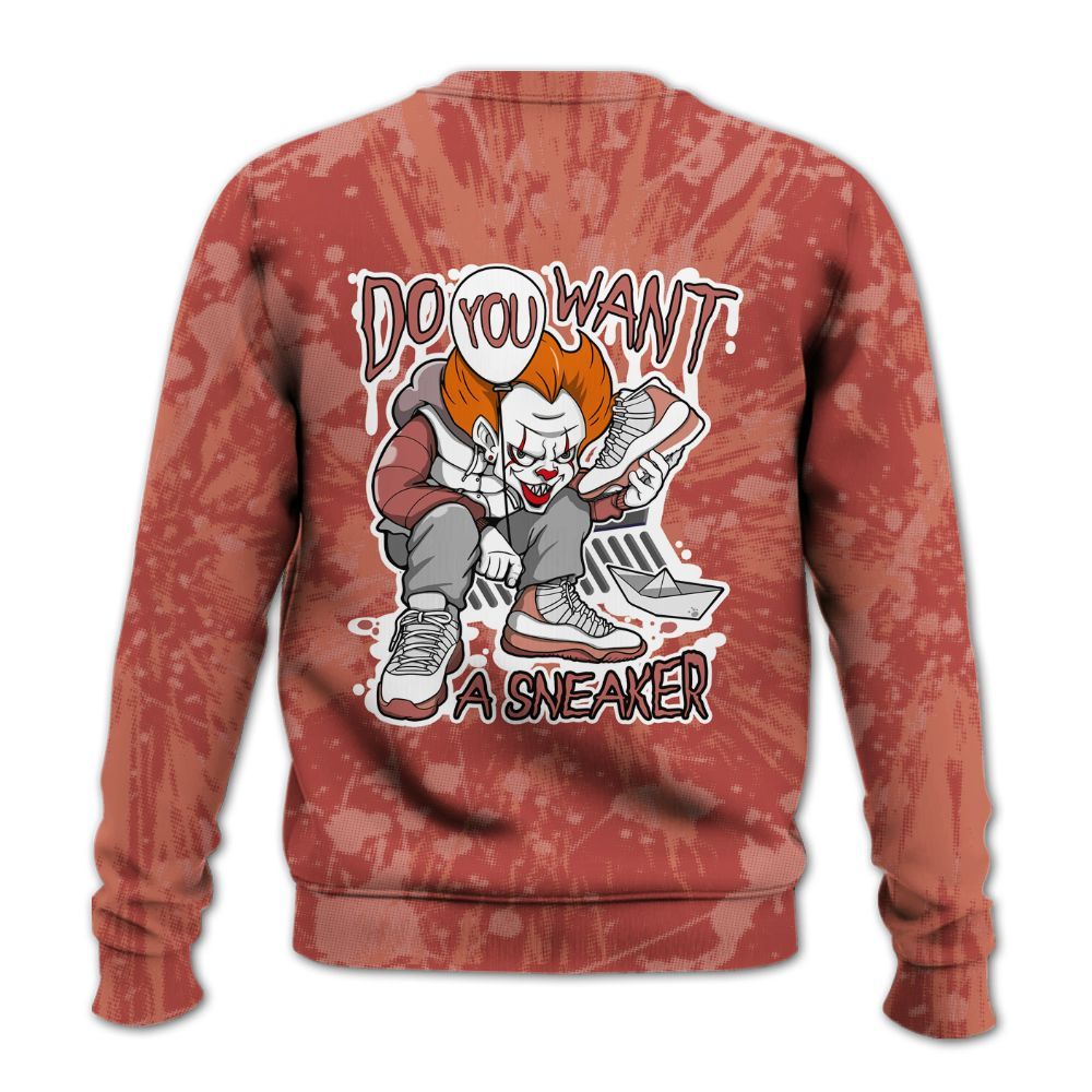 Sweatshirt To Match Dune Red 13s - Clown Scary Sneakers Graphic Halloween All Over Print