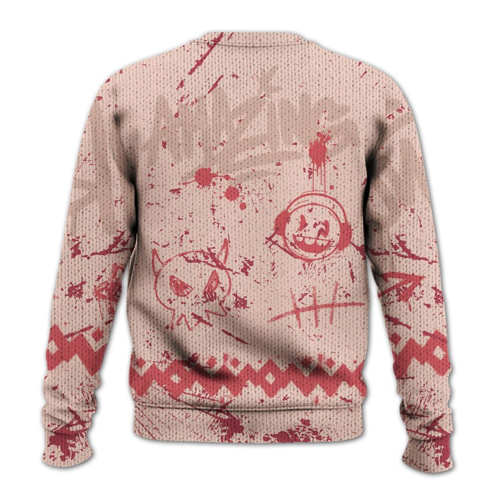 Sweater To Match Washed Coral 2s Shirt, Friday Sneaker Crayon Graphic