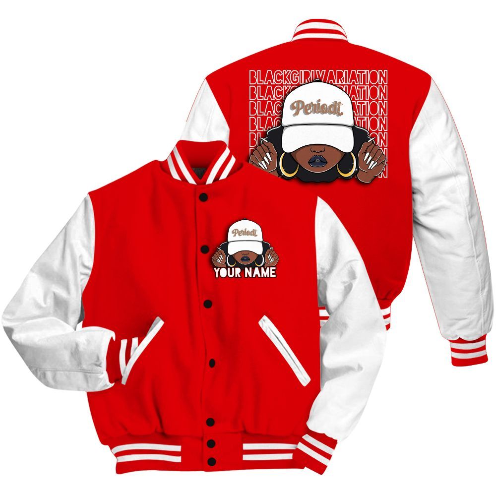 Varsity Jacket To Match Low OG Howard Bison 1s - Custom Name Black Girl All Over Print