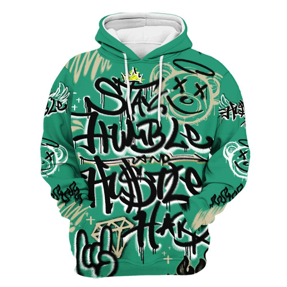 Hoodie To Match Pine Green 4s - Humble Drip Streetwear Graffity All Over Print
