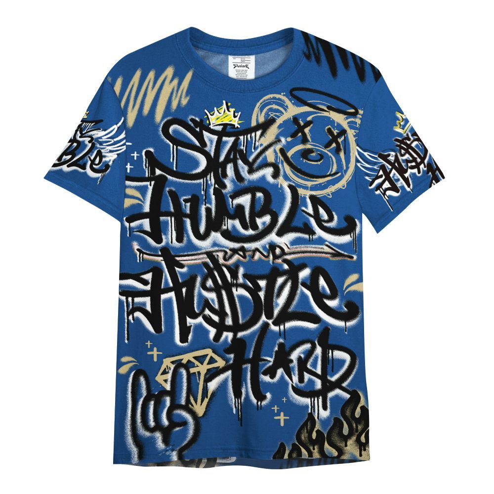 Shirt To Match Air Ship Royal Blue - Humble Drip Streetwear Graffity All Over Print