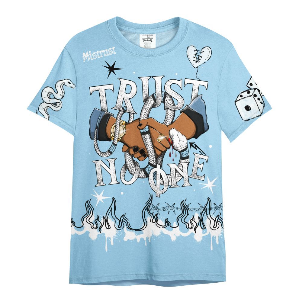 Shirt To Match Legend Blue 11s - Trust No One Snake-Bite Doodle Crayon All Over Print