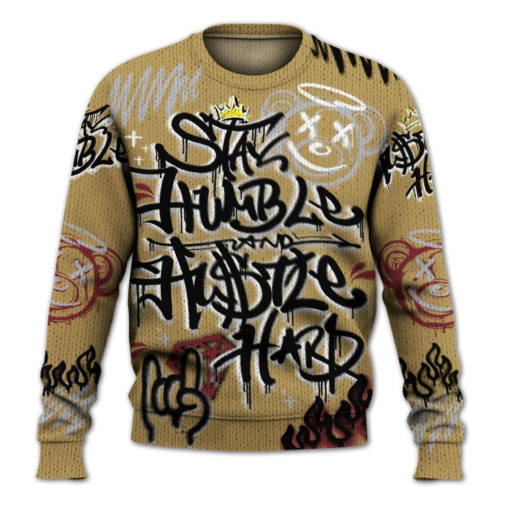 Knitted Sweater To Match Kobe 4 Gold Medal - Humble Drip Streetwear Graffity