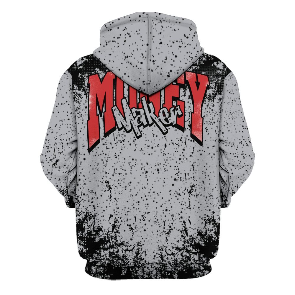 Hoodie To Match White Cement 4s - Move In Silence Money Street Retro All Over Print