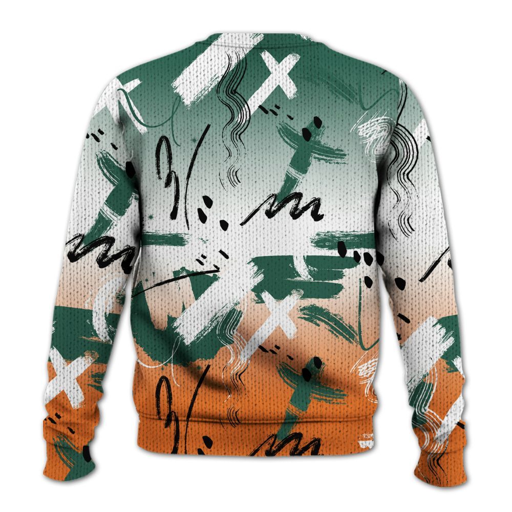 Knitted Sweater To Match Dunk Low Ceramic - Money Hustle Grind Pray