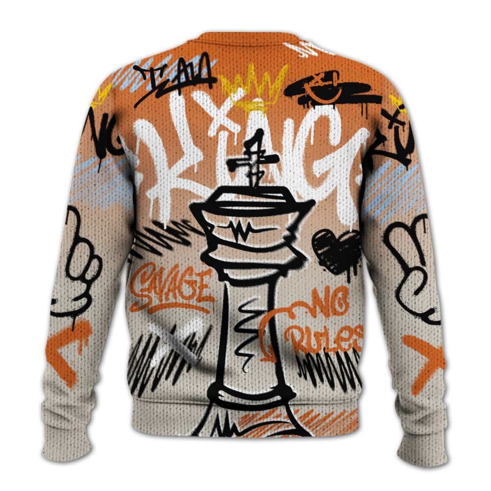 Knitted Sweater To Match SE Craft 5s - Street King Chess Streetwear