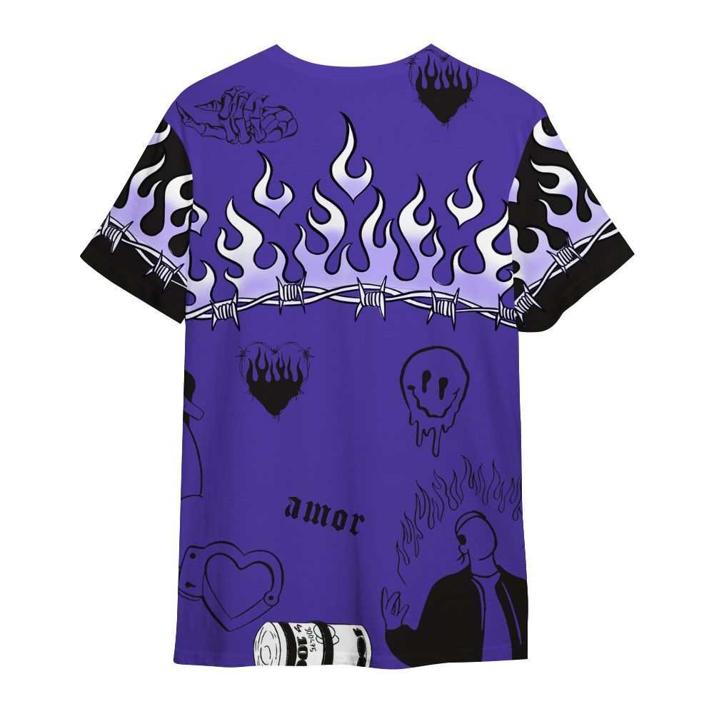 Shirt To Match Field Purple 12s - Snake Trust No One All Over Print