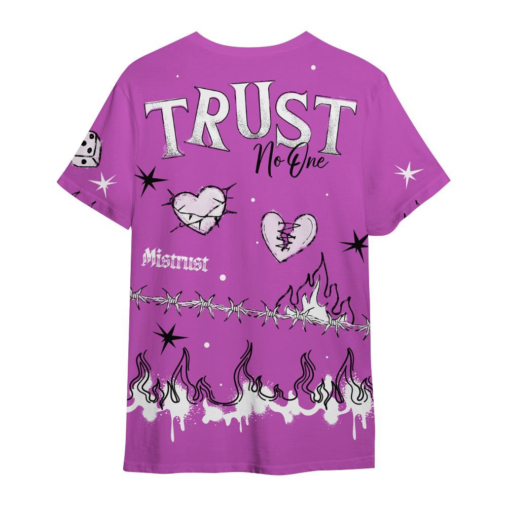 Shirt To Match Hyper Violet 4s - Trust No One Snake-Bite Doodle Crayon All Over Print