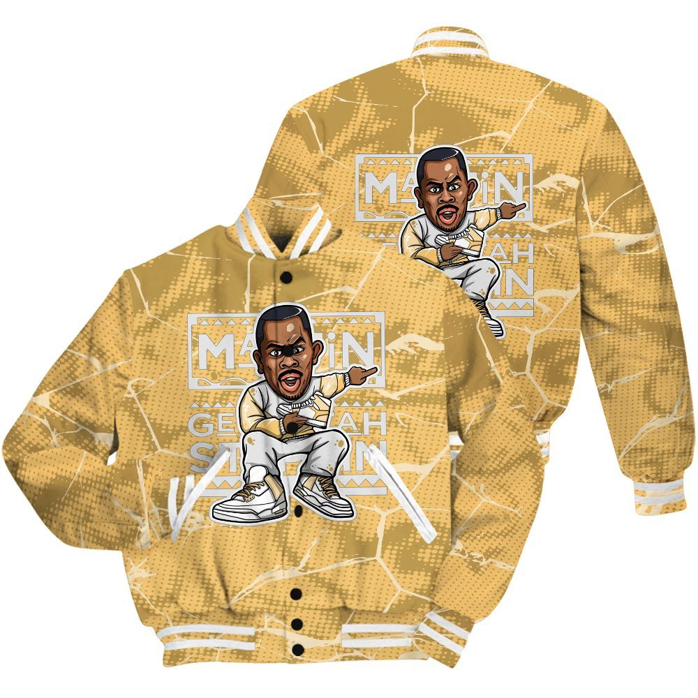 Varsity Jacket To Match Craft Paris 6s Shirt - Get Tag Sneakers Steppin' Graphic Crack All Over Print