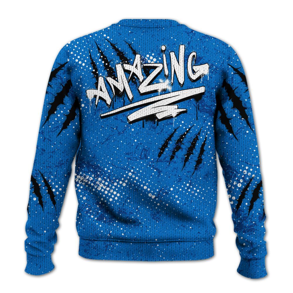 Sweater To Match Blueberry 12s - God Blessed Graphic