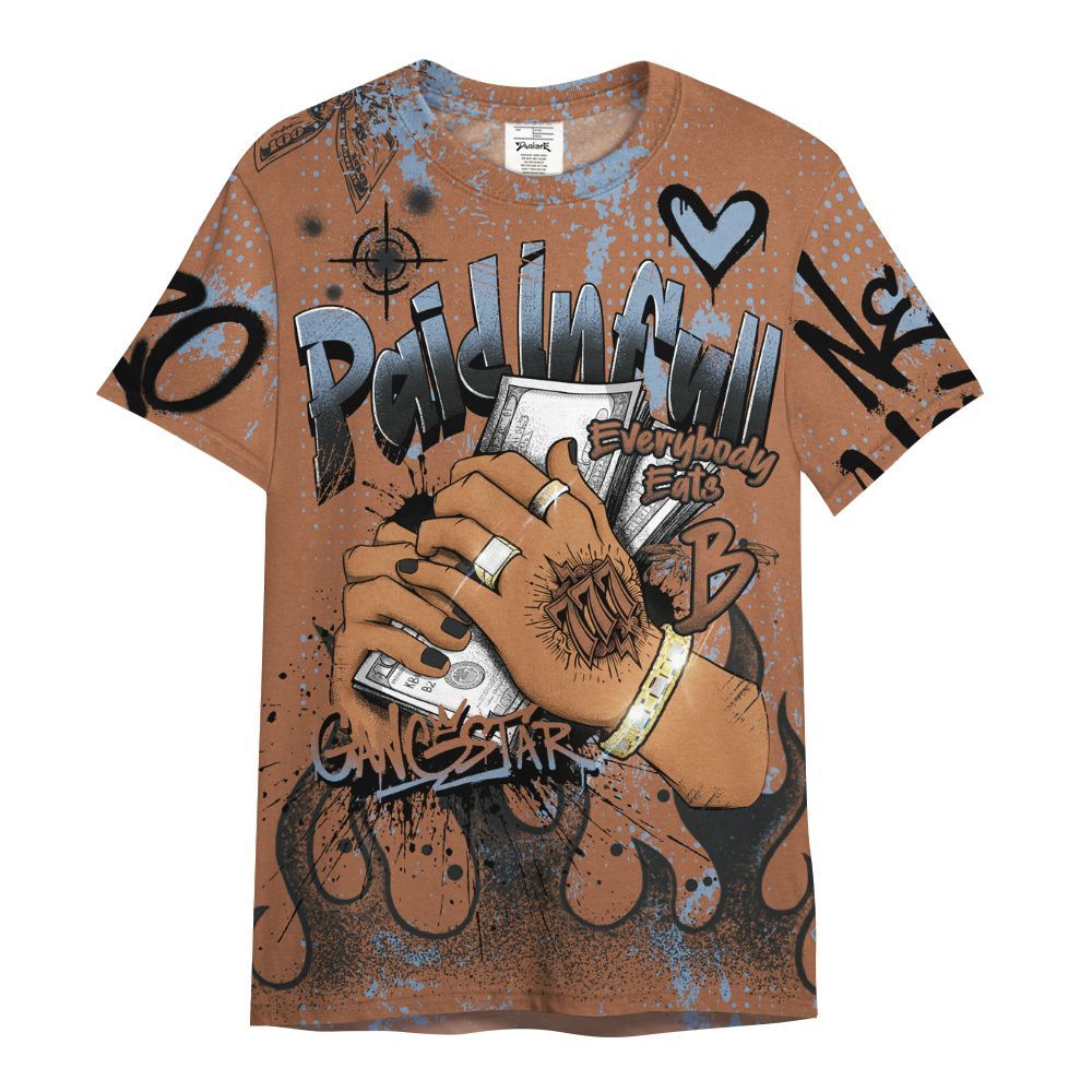 Shirt To Match Air Foamposite Metallic Copper - Paid In Full Lucky All Over Print