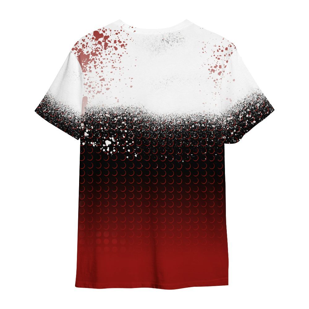 Shirt To Match High OG Varsity Red 1s - Halftone Time Is Money All Over Print