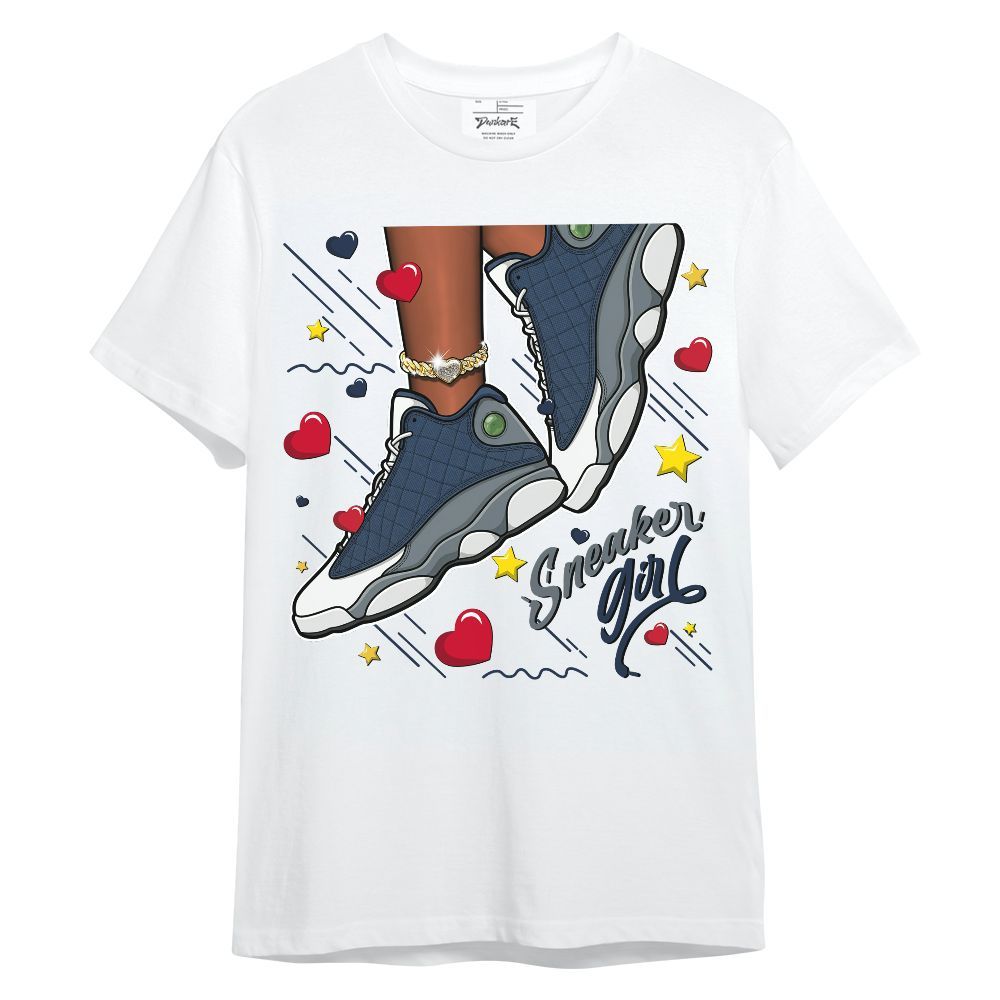 Shirt To Match Retro Flint 2026 13s - SNEAKER Girl Heart Flying Graphic