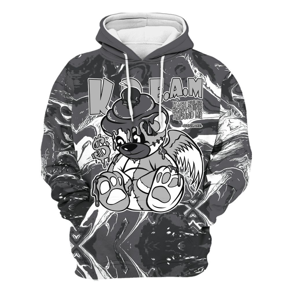 Hoodie To Match White Thunder 4s - Loot Bear Liquid All Over Print