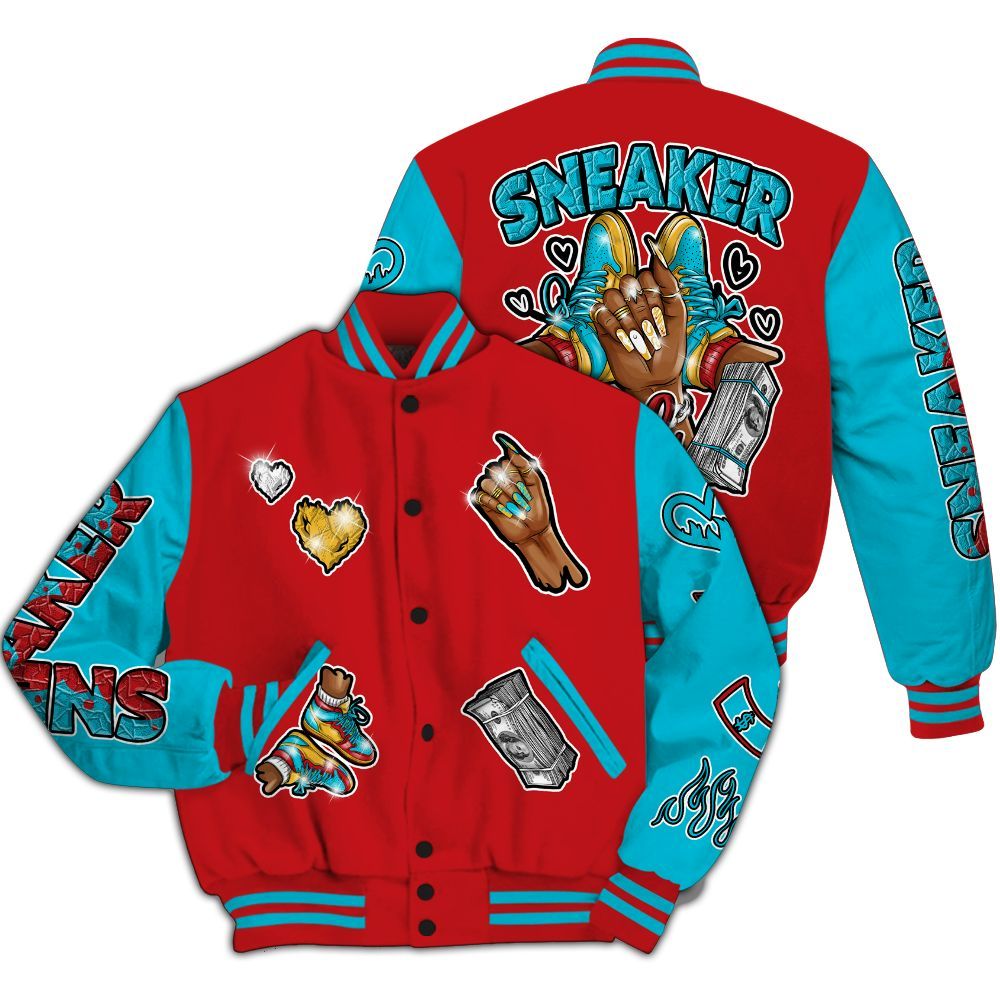 Varsity Jacket To Match Dunk Low Fruity Pebbles - Sneakerz Girlz All Over Print