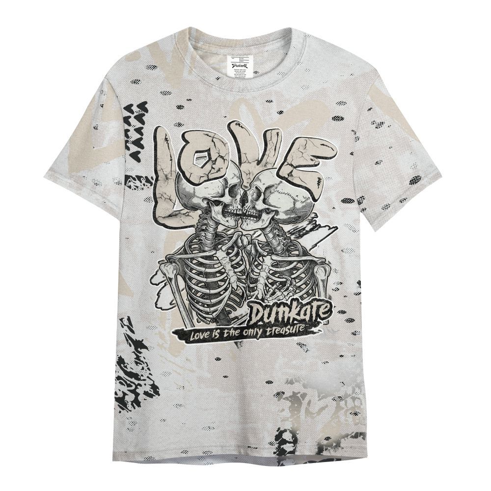 Shirt To Match Retro Reverse Metallic 5s - Skull Love All Over Print