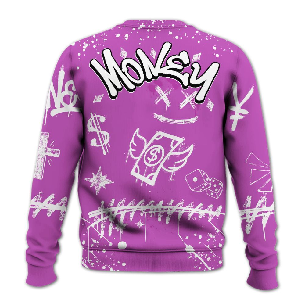 Sweatshirt To Match Hyper Violet 4s - Everybody Paid In Full Crayon All Over Print