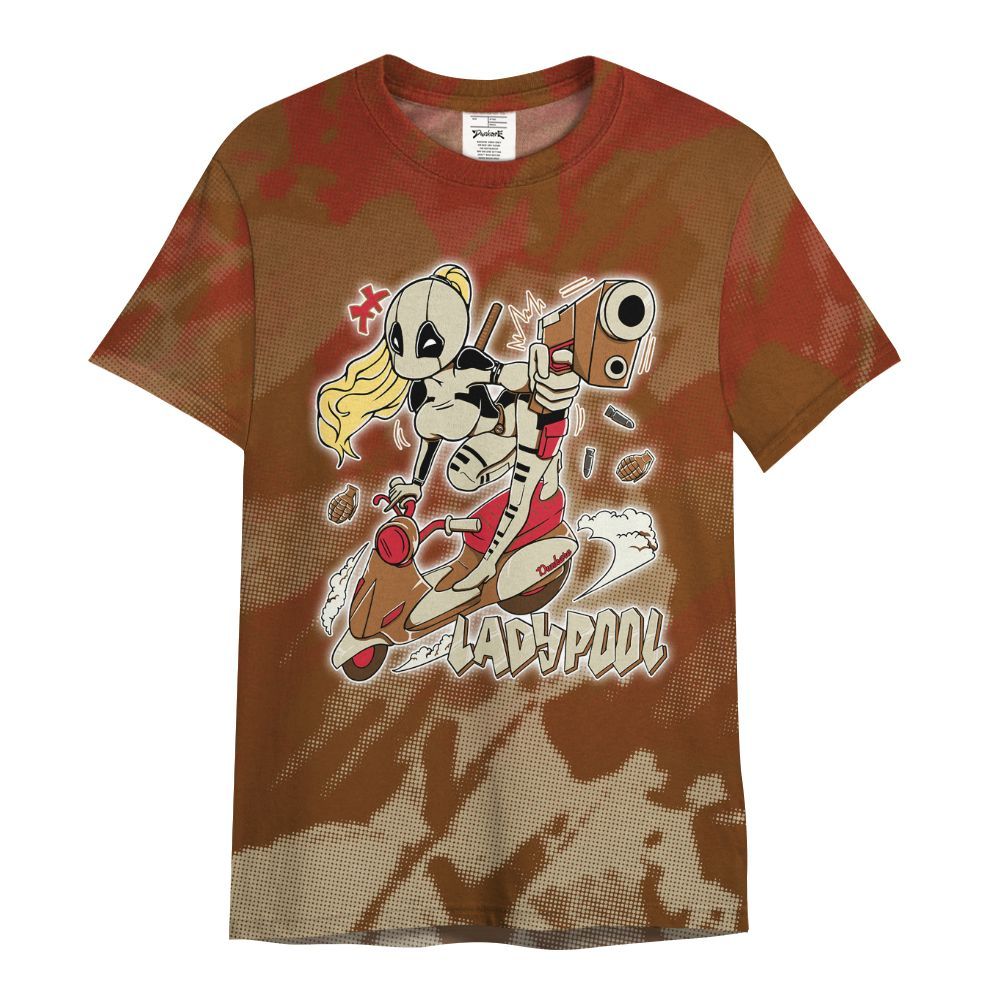 Shirt To Match Archaeo Brown 5s - Lady Pool Cartoon Abstract Halftone All Over Print