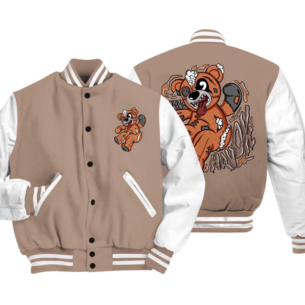 Varsity Jacket To Match OG Latte 1s Vasity Jacket - Havok Bear Vasity Jacket Unisex