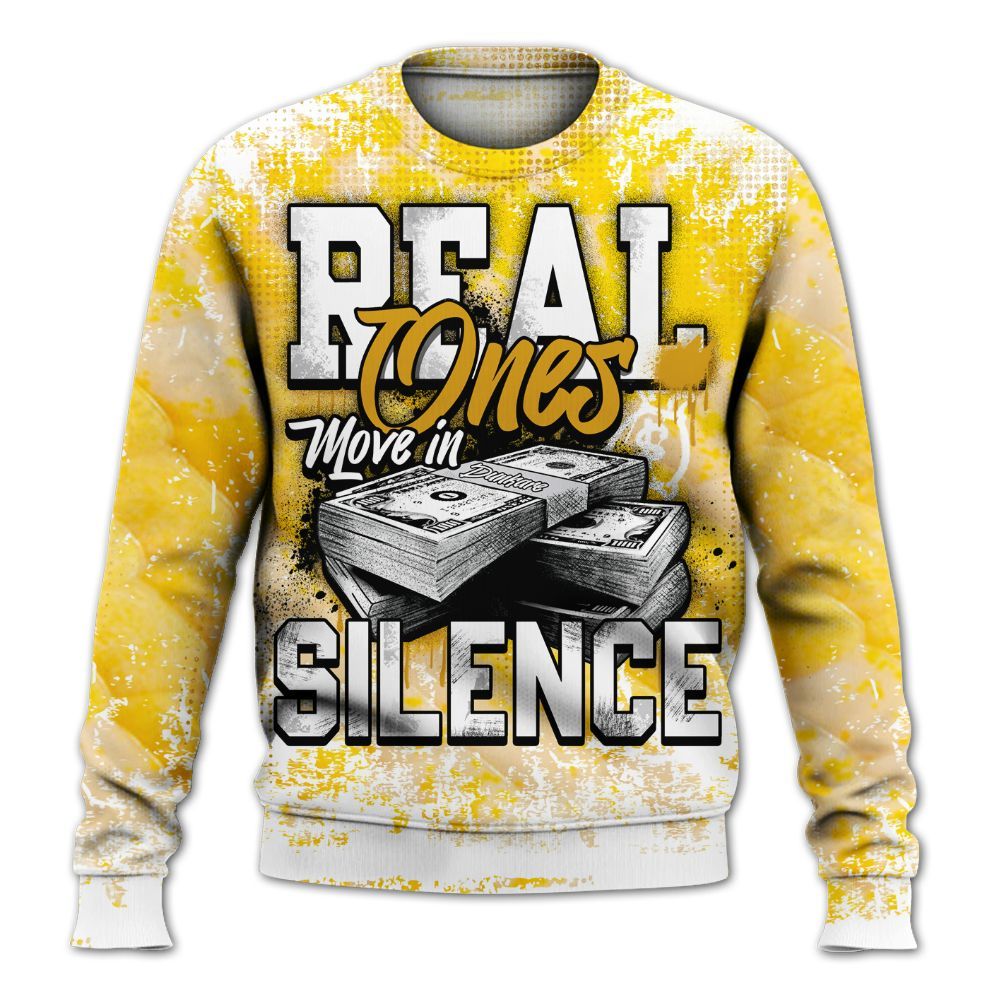 Sweatshirt To Match Low Yellow Python 11s - Move In Silence Money Street Retro All Over Print