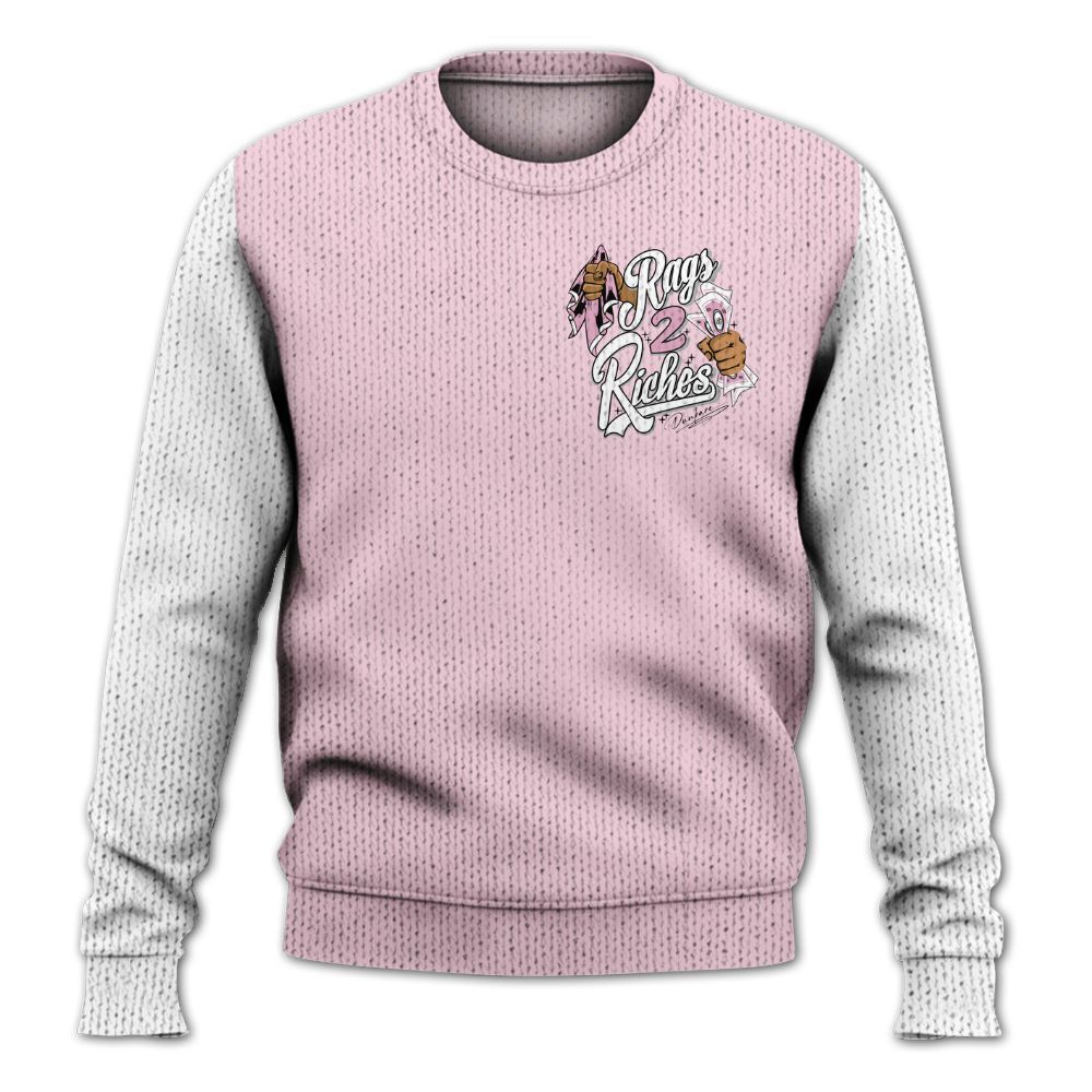 Knitted Sweater To Match Orchid 4s, Custom Name Rag 2 Riches