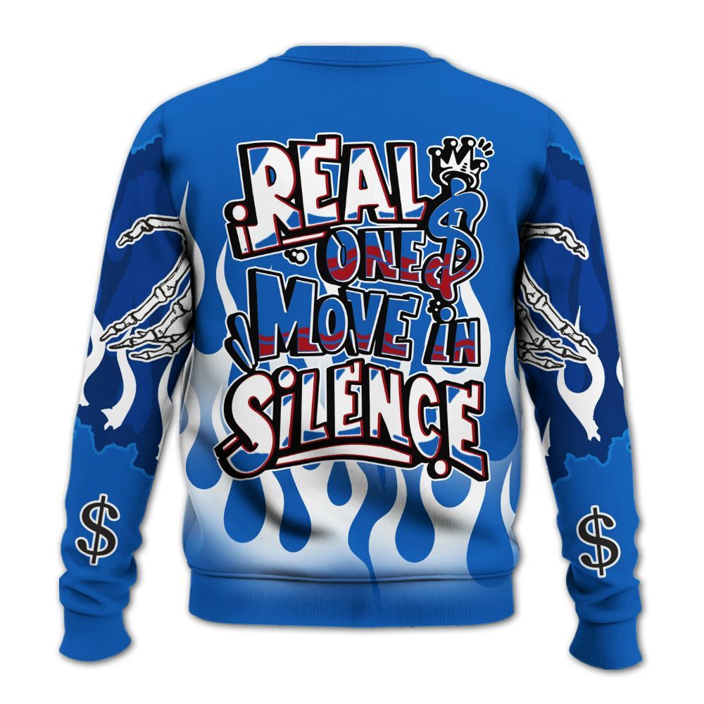 Sweatshirt To Match Kobe 6 Game Royal - Ones Move In Silence Graphic Trapped All Over Print