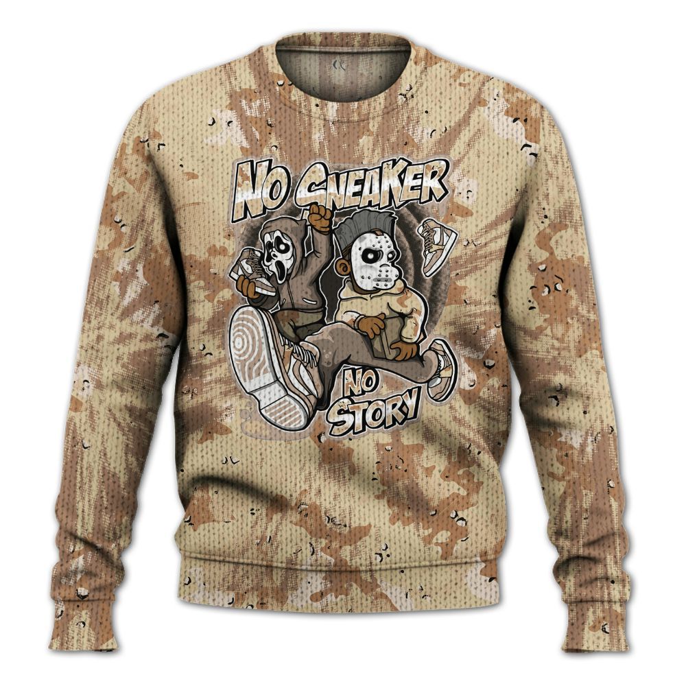 Knitted Sweater To Match Desert Camo 3s - Sneakers Make Story Graphic Luxury