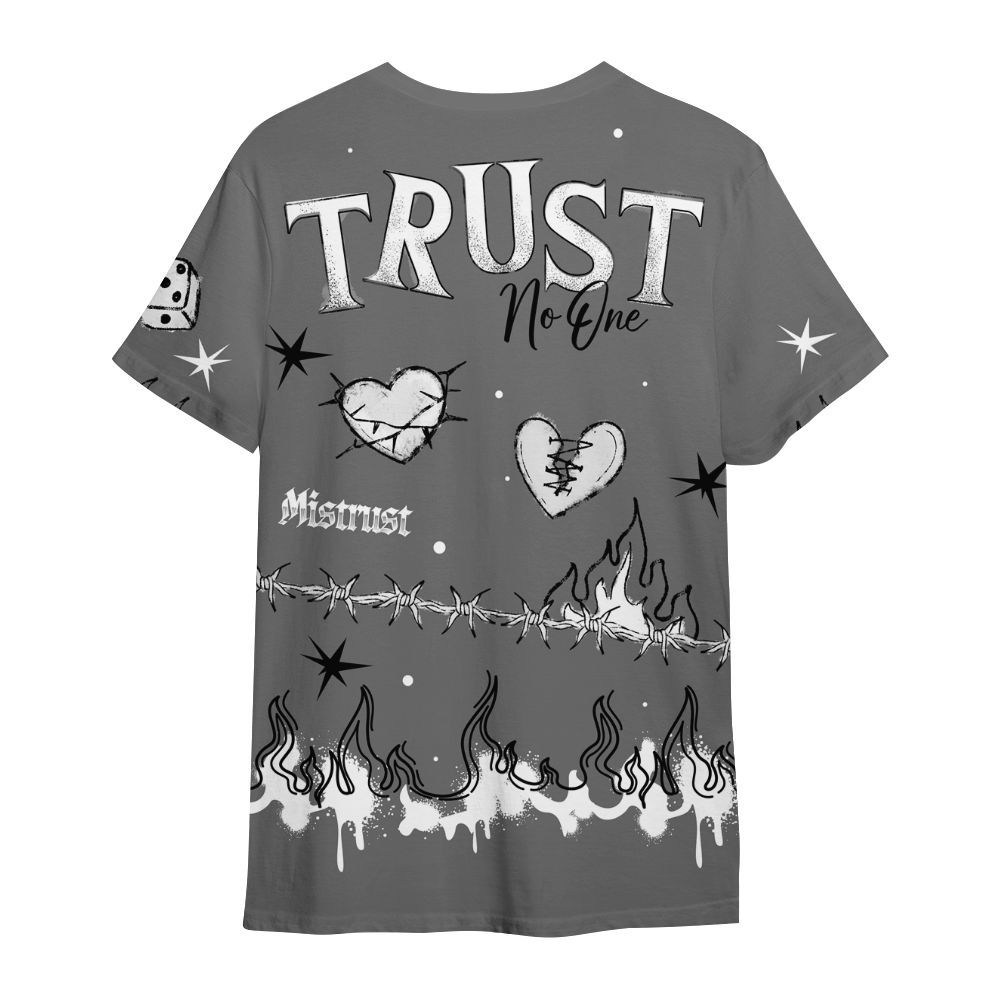 Shirt To Match Cool Grey 6s - Trust No One Snake-Bite Doodle Crayon All Over Print