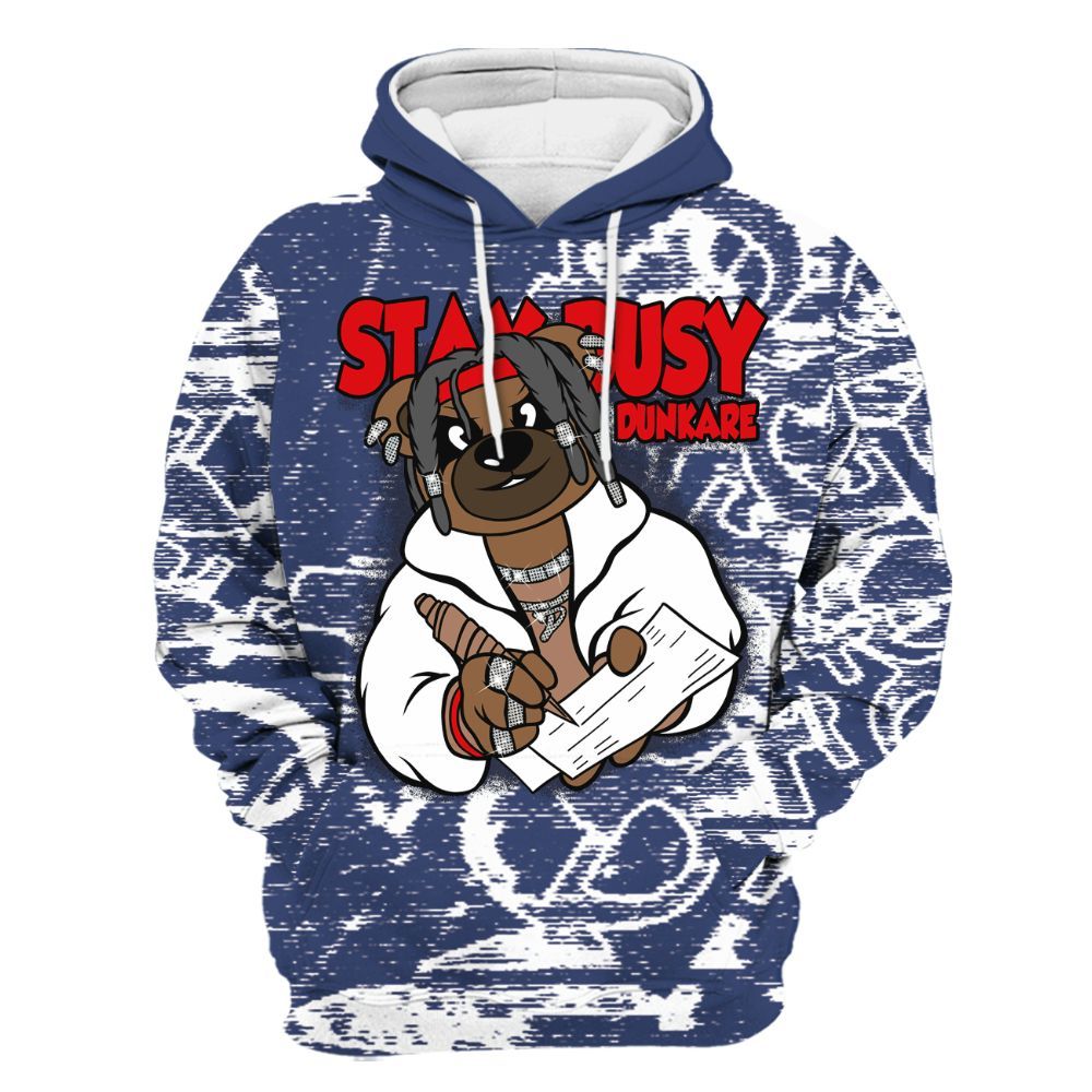 Hoodie To Match Midnight Navy 13s - Maintain Activity Bear Avant-Garde All Over Print