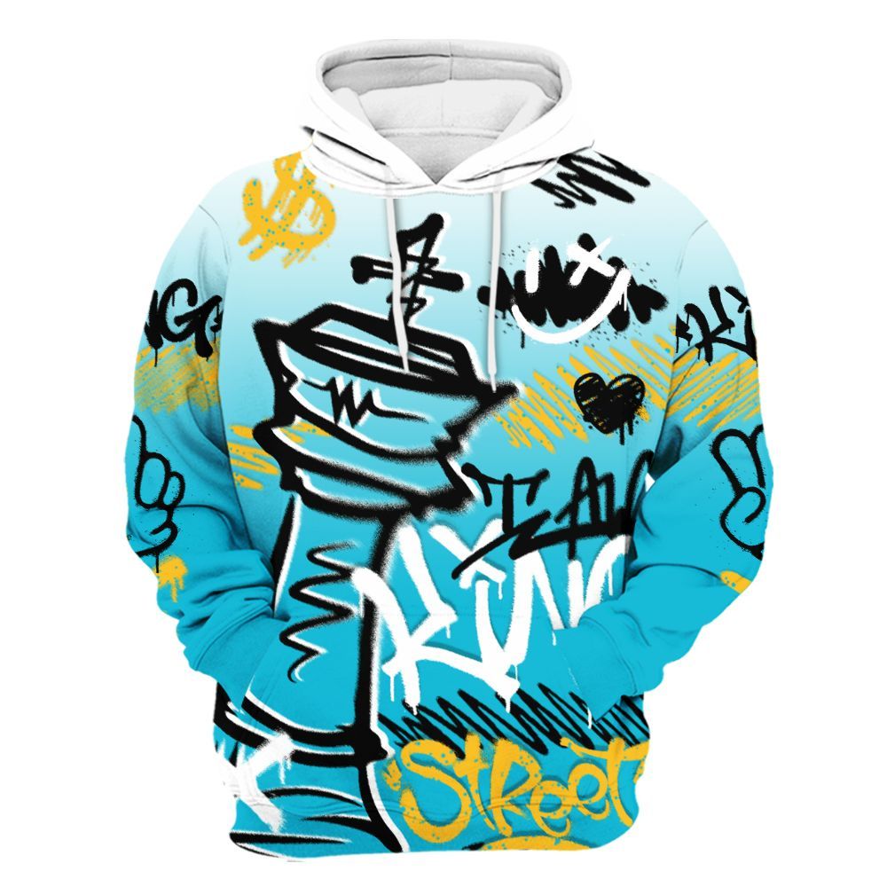 Hoodie To Match Retro Aqua 5s - Street King Chess Streetwear All Over Print