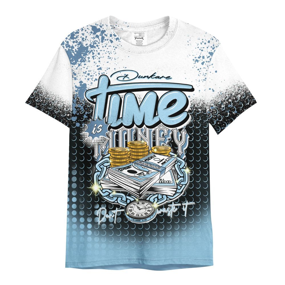 Shirt To Match Legend Blue 11s - Halftone Time Is Money All Over Print