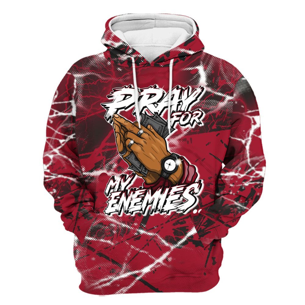 Hoodie To Match High OG Black Toe Reimagined 1s - Prayed For Enemies Graphic All Over Print