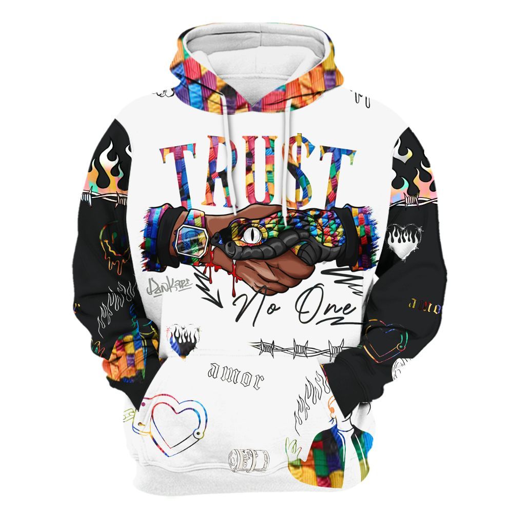 Hoodie To Match Air Rainbow Weave - Snake Trust No One All Over Print