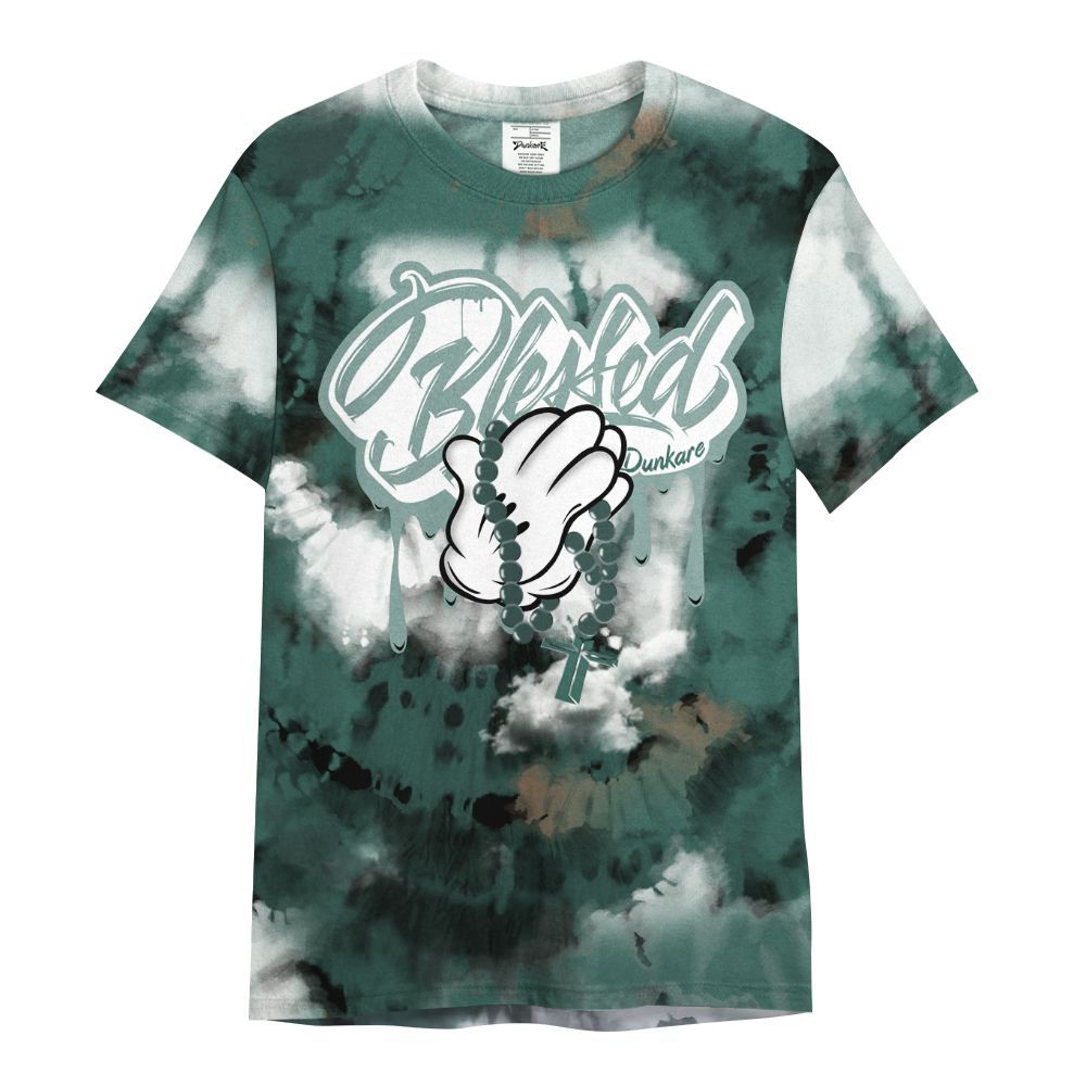Shirt To Match Low OG Oxidized Green 1s - God Blessed Tie Dye All Over Print
