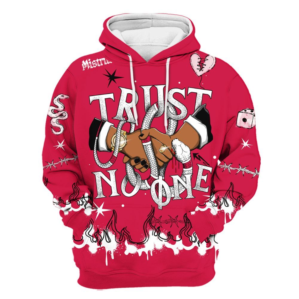 Hoodie To Match Black Toe 14s - Trust No One Snake-Bite Doodle Crayon All Over Print