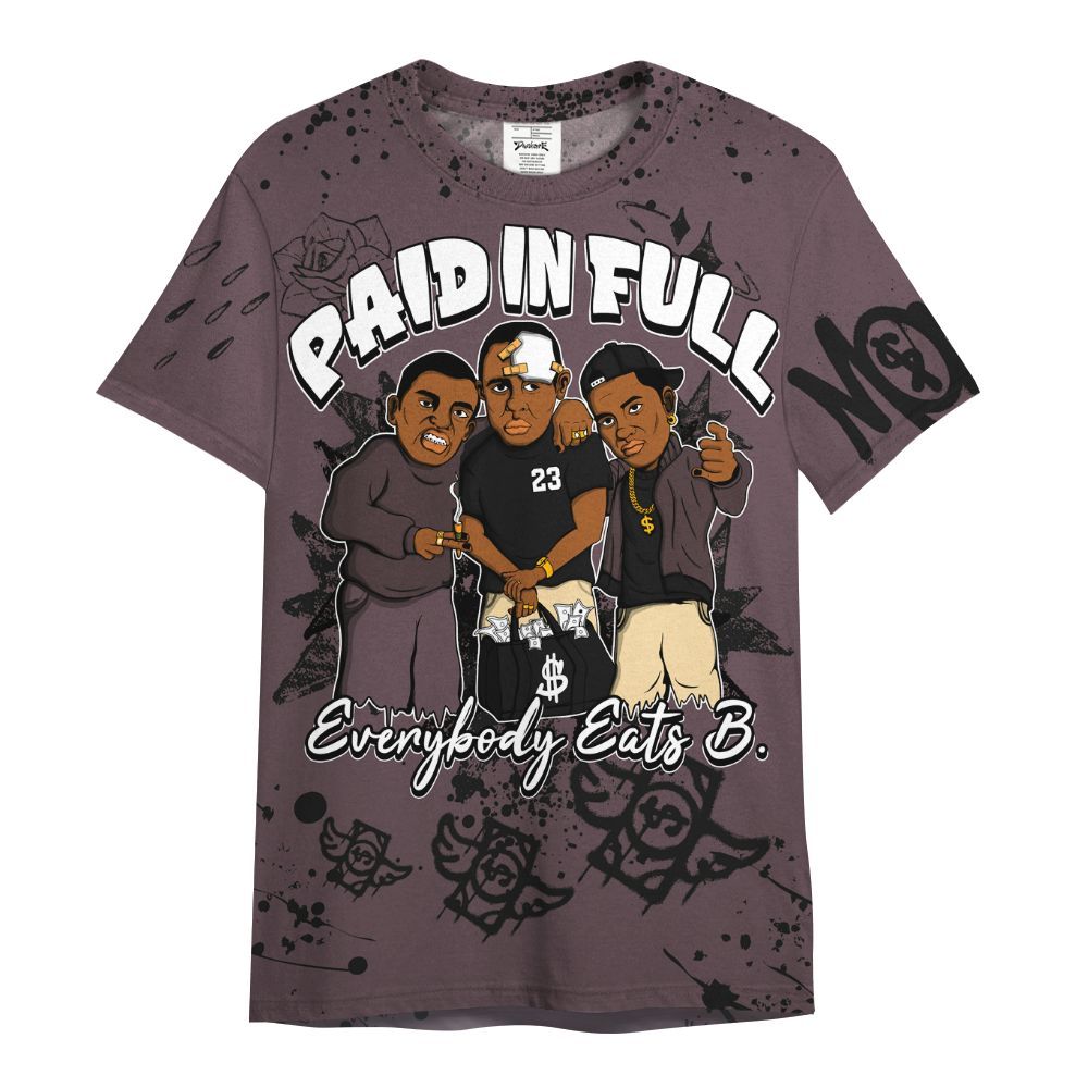 Shirt To Match AMM Black 3s - Everybody Paid In Full Crayon All Over Print