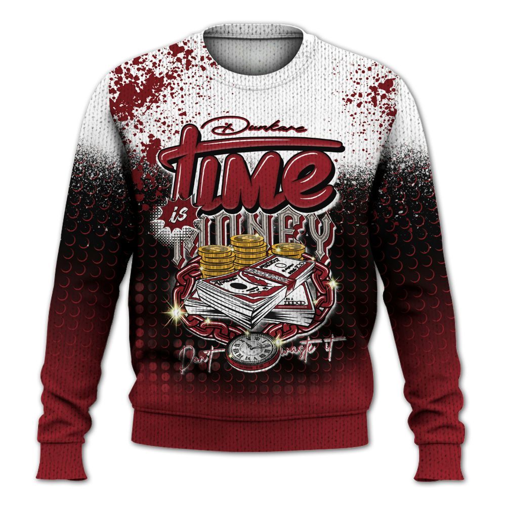 Knitted Sweater To Match High Black Toe Reimagined 1s - Halftone Time Is Money