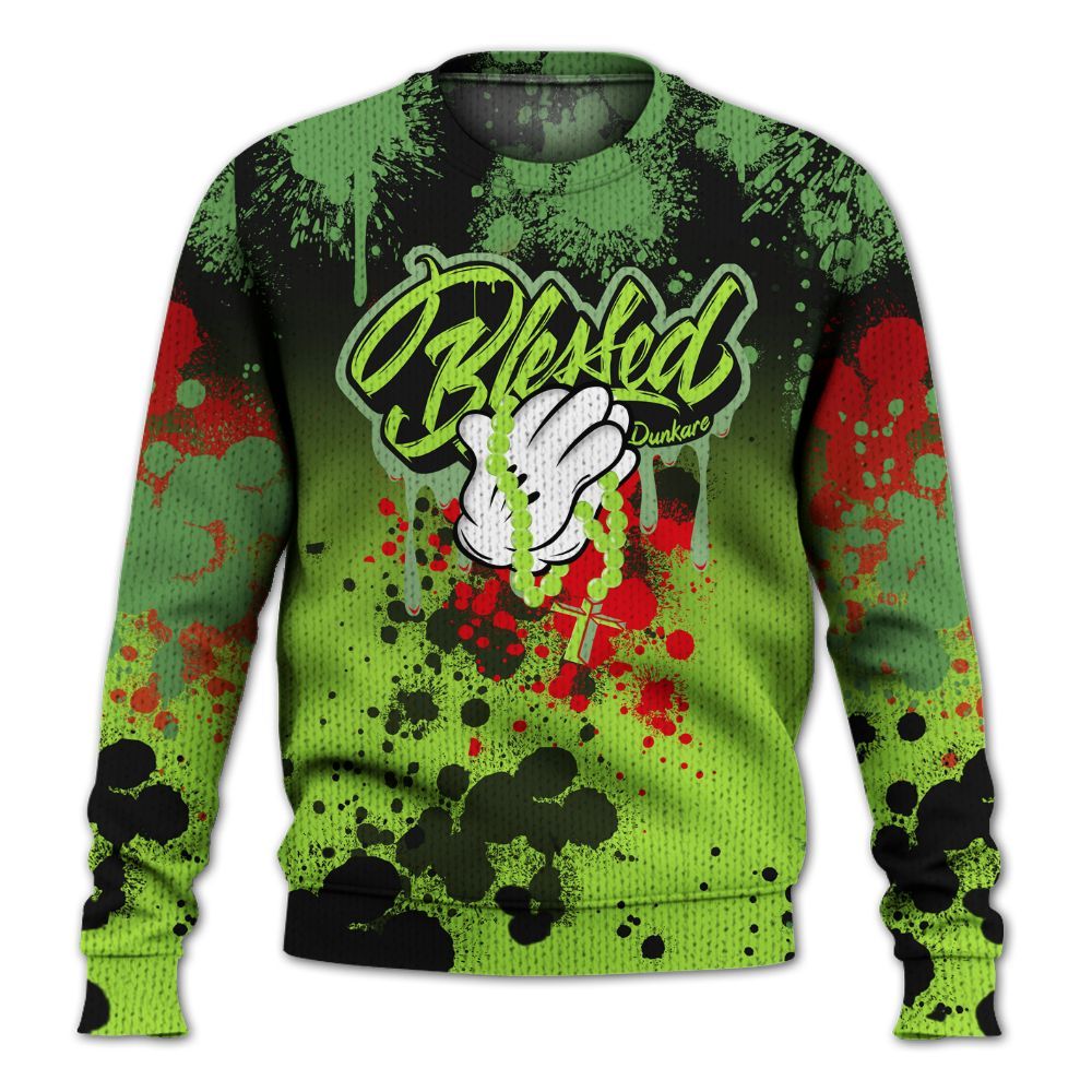 Knitted Sweater To Match Kobe 6 SE Grinch - God Blessed Ink Drip