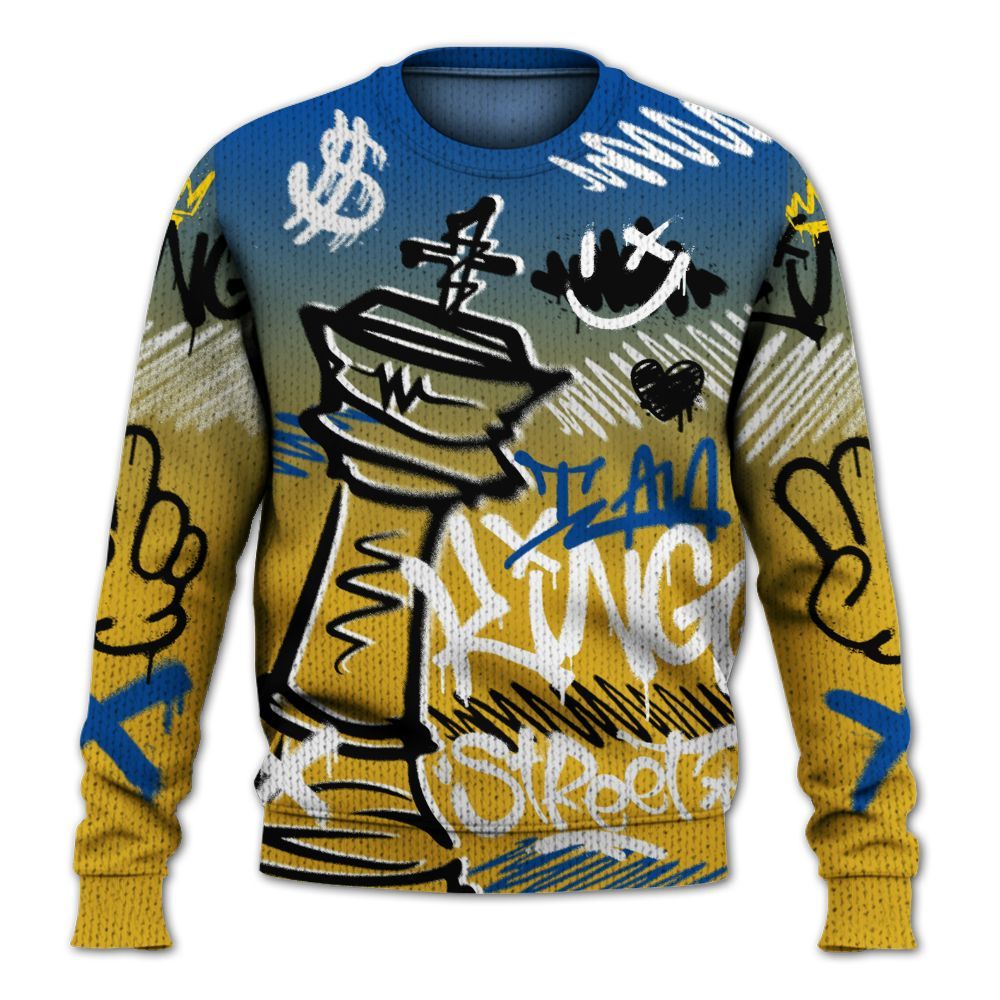 Knitted Sweater To Match High Laney 1s - Street King Chess Streetwear