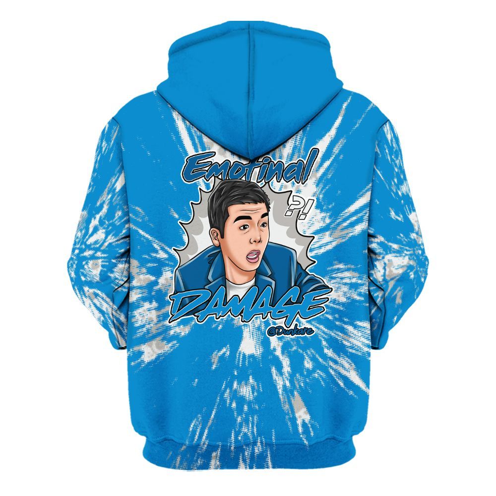 Hoodie To Match Industrial Blue 4s - Damaged Meme Shirt Unisex Outfit All Over Print
